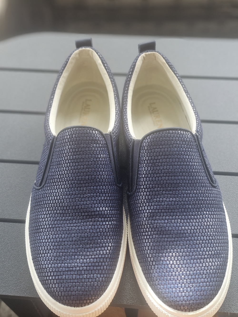 Ralph Lauren Navy Blue Slip-On Sneakers